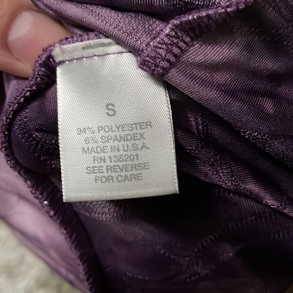 Dress Barn Purple Tie Dye Cowl Neck Top - Picture 4 of 5